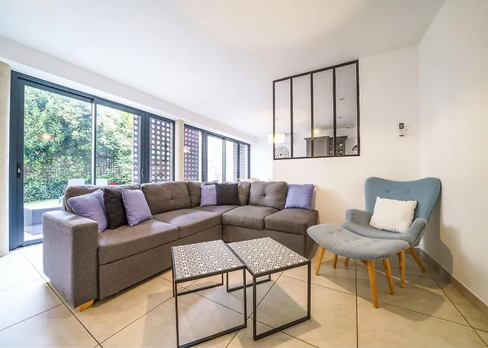 Maison D'architecte Centre Jardin, Climatisation, Parking 5 P Tatil Evi *